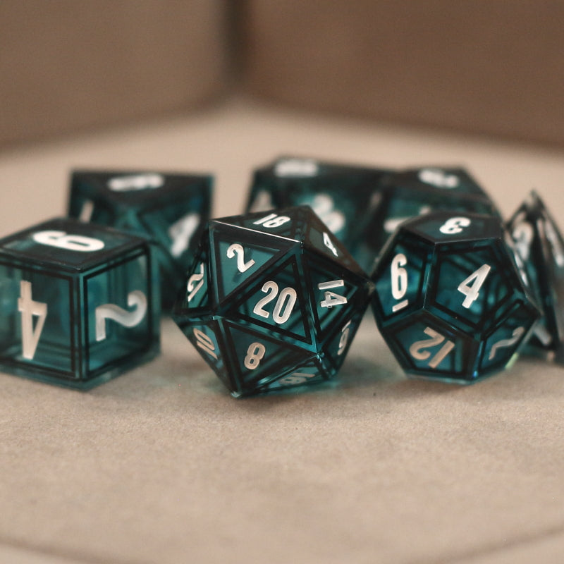 Blue Kaleidoscope Dice Set